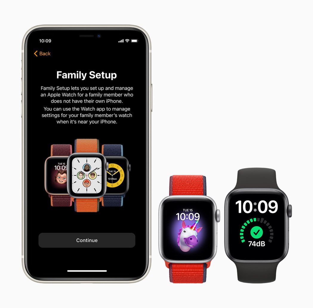 Apple Watch SE搭配watchOS 7新推出的「家人共享設定」，全家...