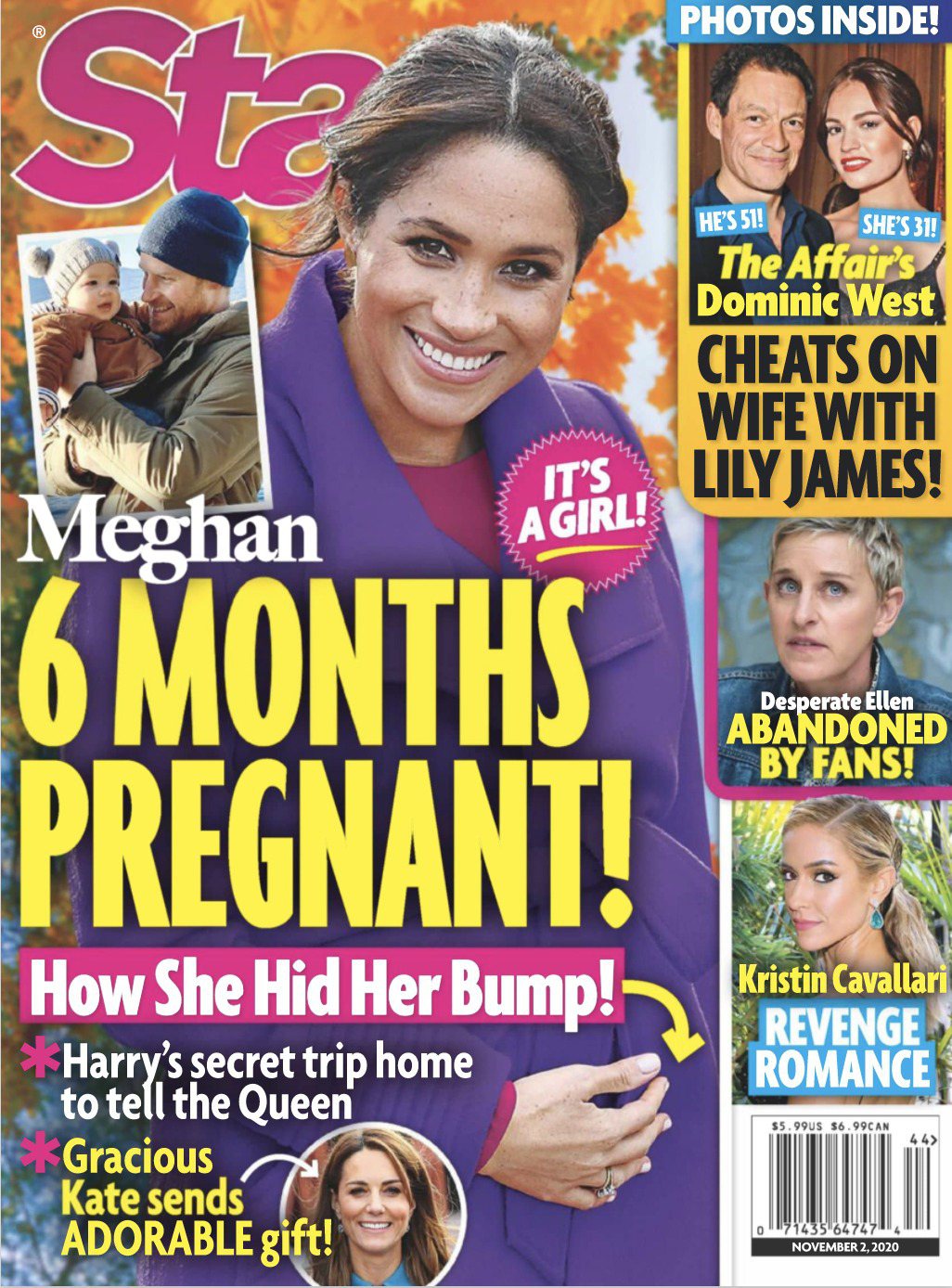 梅根被傳已懷孕6個月，懷的還是女孩。圖／摘自Star