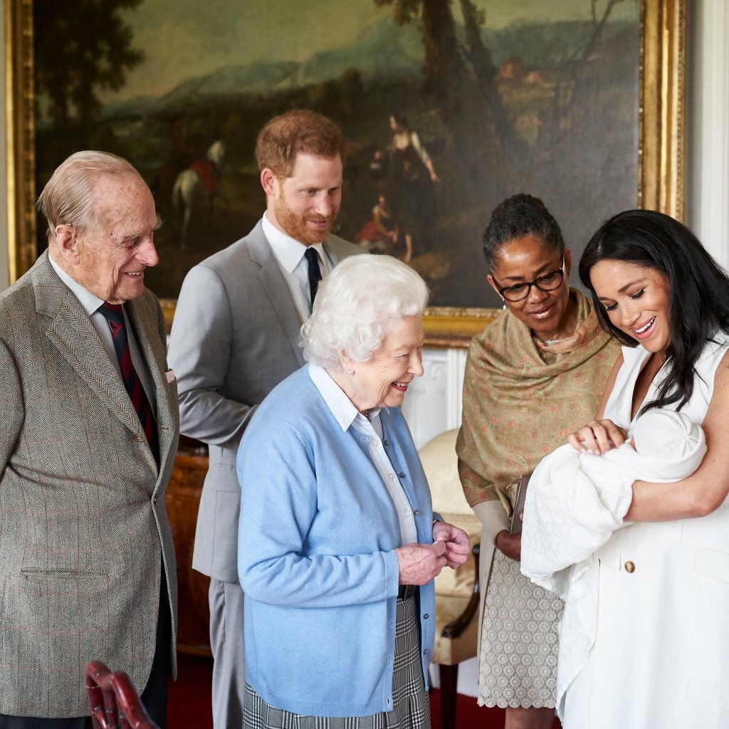 菲利普親王與伊莉莎白二世女王都對小曾孫亞契很關愛。圖／路透資料照片