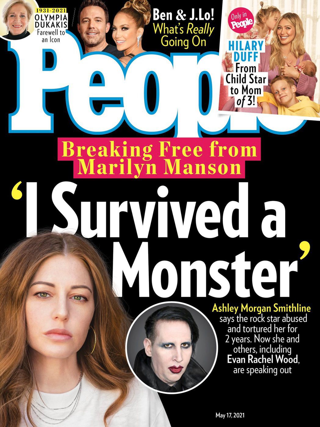 美媒「時人」最新一期專訪瑪莉蓮曼森舊愛艾希莉摩根，對方控訴他在交往期間不斷施以虐...
