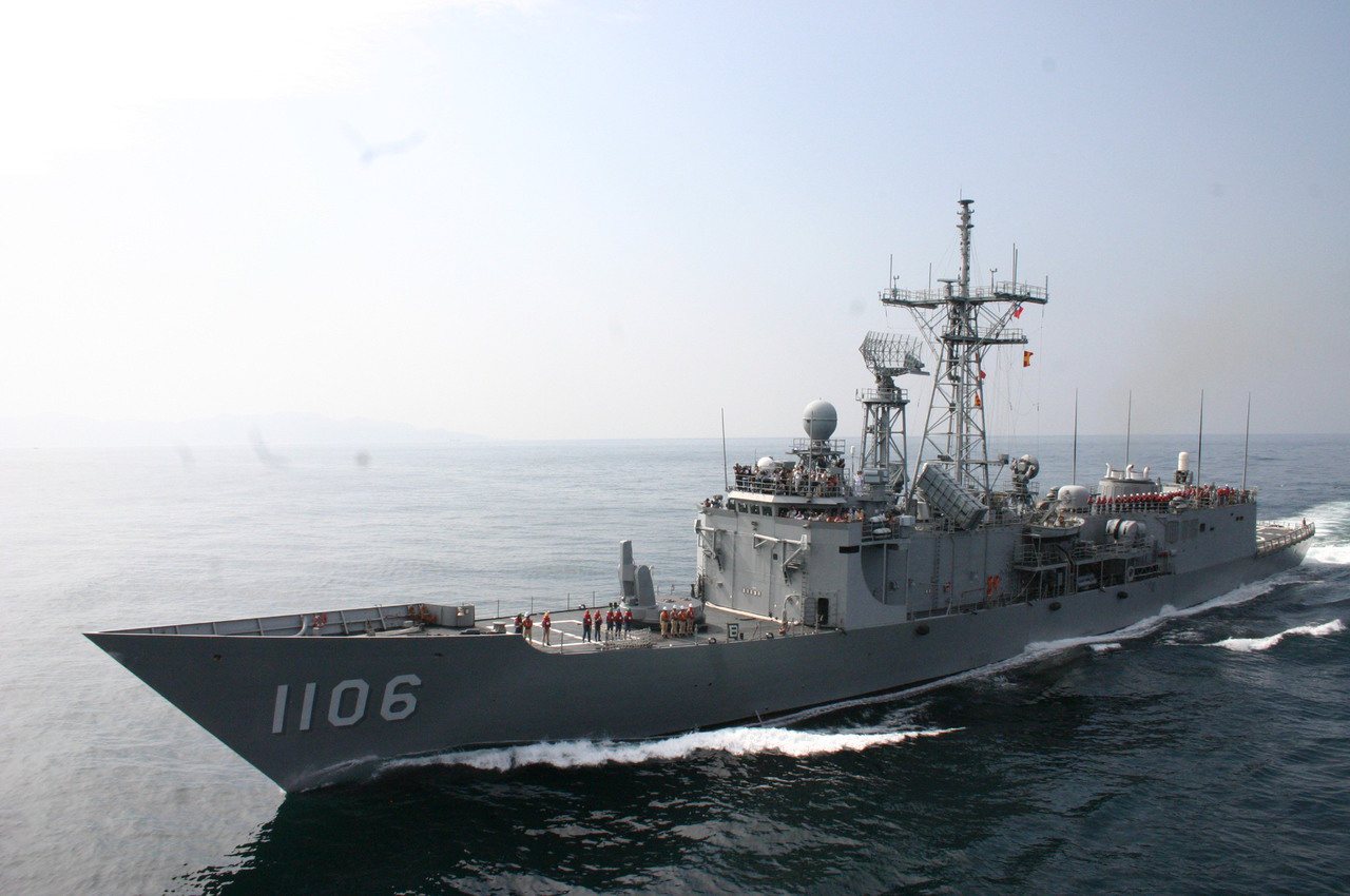 mk-13單臂發射系統是我國海軍國造的成功級艦（如圖）標準配備。記者洪哲政/攝影