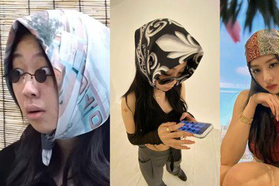 李泳知招牌造型頭巾+墨鏡其實可以很潮！女團舒華、許允真示範時髦綁法，這樣搭超好看