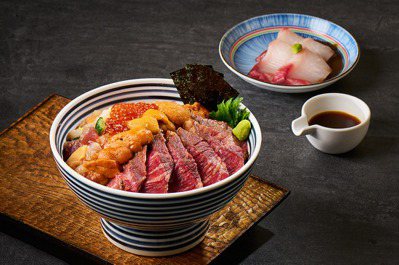 海膽多50% 日本橋海鮮丼「海膽＋牛排珠寶盒」上桌