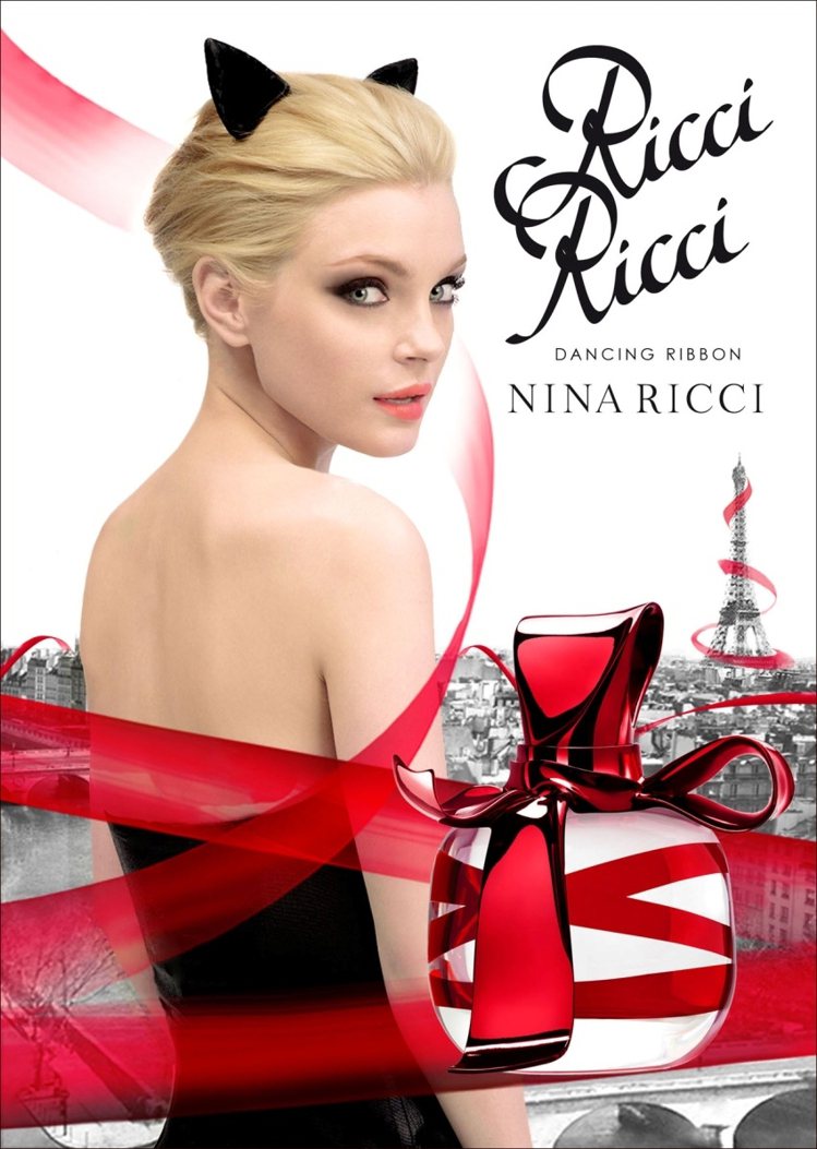 Jessica Stam演出淘氣小黑貓代言Ricci Ricci淡香精。圖／Ricci Ricci提供