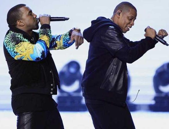 （左至右）肯伊威斯特Kanye West與Jay-Z。圖／擷取自celebrityfolk.com