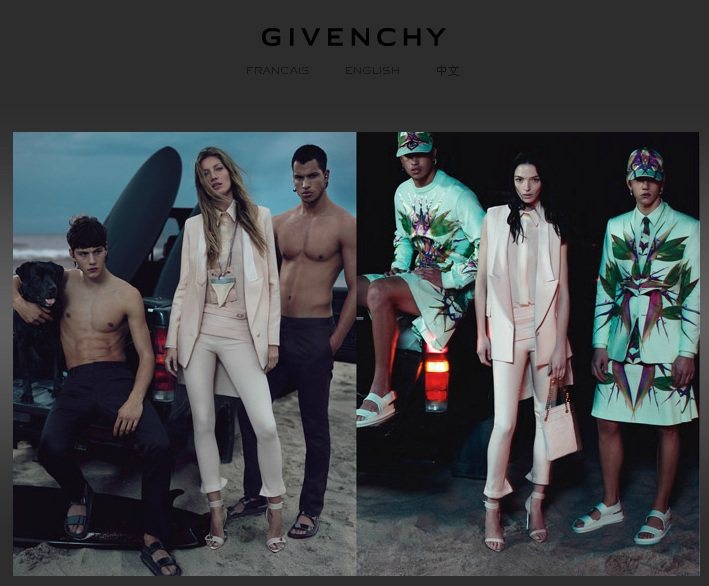 Gisele與GIVENCHY設計師Riccardo Tisci的謬斯超模Mariacarla共同代言2012春夏服飾。圖／擷取自GIVENCHY官網