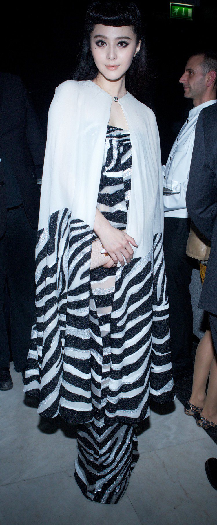 范冰冰穿2011春夏斑馬紋洋裝，驚豔全場。圖／LV提供