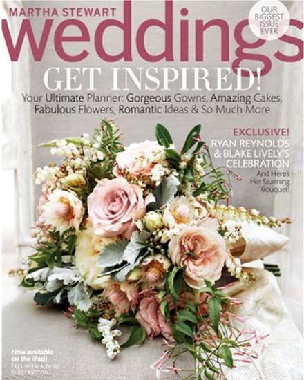 萊恩雷諾斯和布蕾克萊佛莉在知名婚禮雜誌martha stewart weddings上公開一部分他們婚禮的細節。圖／擷取自martha stewart weddings