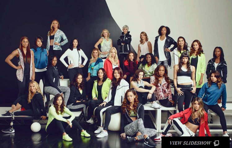 Nike 請來 27 位國際頂尖女性運動員示範新裝。圖／擷自nymag.com