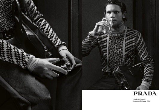 傑克奧康奈爾詮釋Prada 2015春夏廣告。圖／擷自telegraph