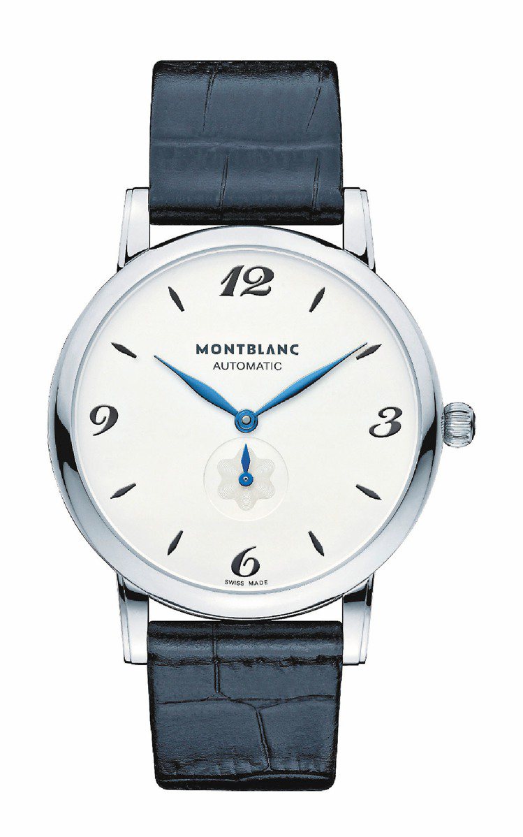 萬寶龍Star Classique精鋼自動腕表，白色表盤款，94,900元。圖／萬寶龍提供
