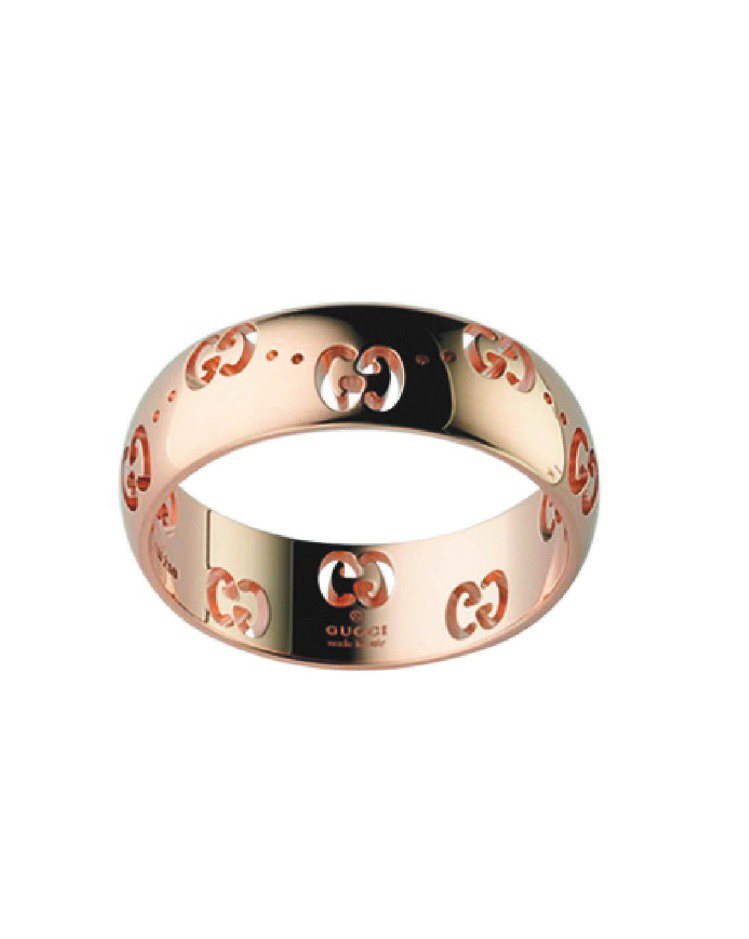 Gucci Icon Twirl 18K玫瑰金戒指，定價30,300元。圖／GUCCI提供