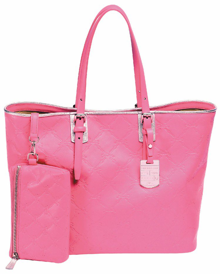 LM CUIR亮粉紅限定訂製新色包款，大款售價24,300元，小款21,100元。圖／Longchamp提供