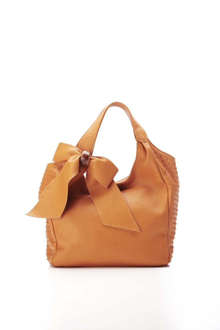 borsalini Monaco蝴蝶結系列手提包，售價18,800元。圖／borsalini提供