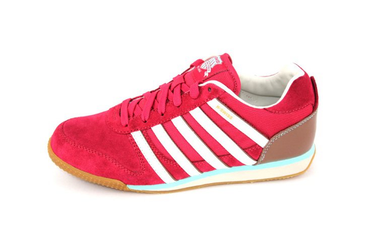 Whitburn SP T(女) 復古慢跑概念鞋(紅) 售價2,280元。圖／K-SWISS提供