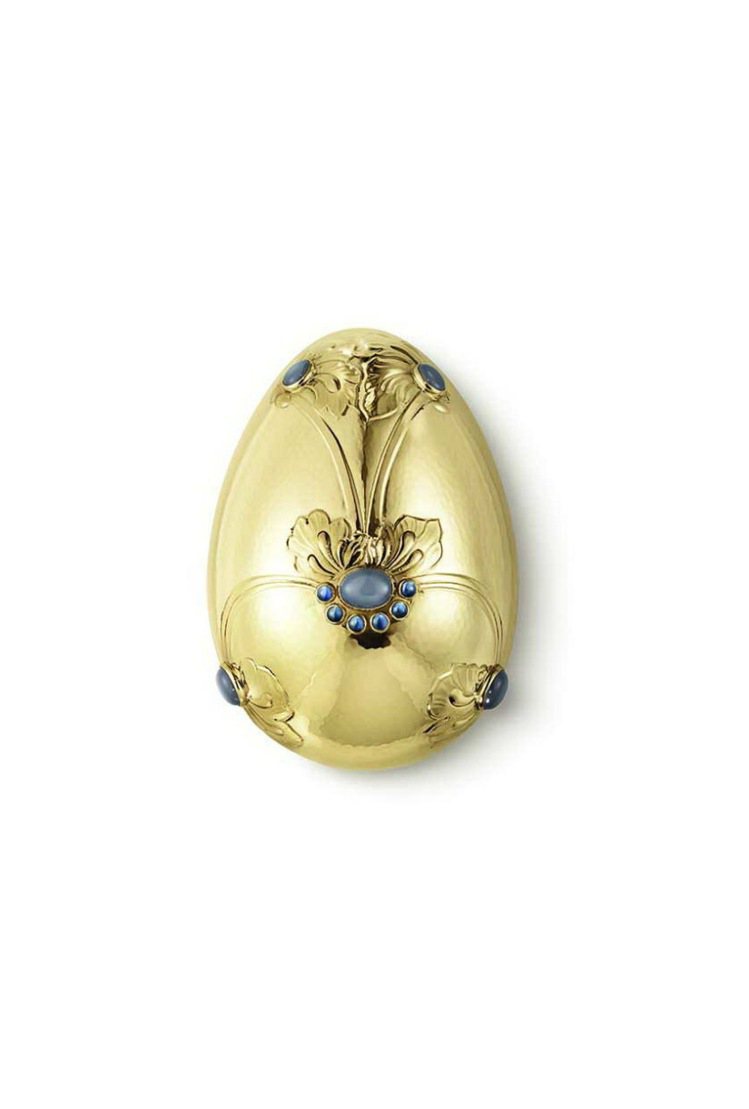 18K黃金寶石鑲嵌蛋型盒，320萬元。圖／喬治傑生提供