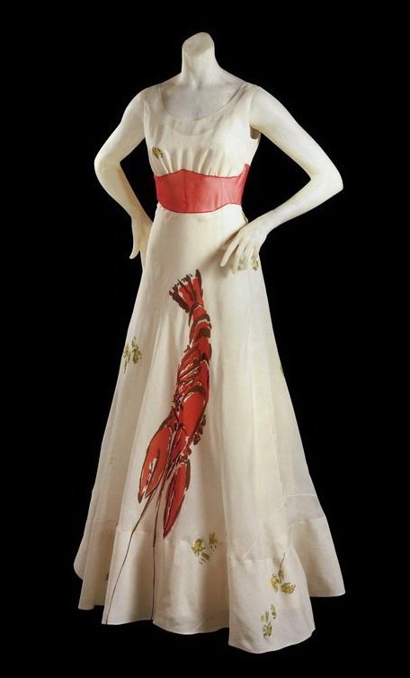 Elsa Schiaparelli的龍蝦禮服。圖／擷取自hyperallergic.com
