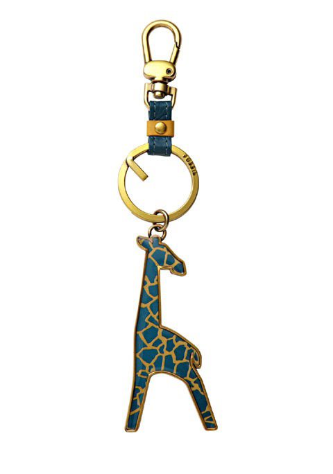 長頸鹿鑰匙圈吊飾定價1100元，台北忠孝概念店獨賣、限量3只。圖／FOSSIL提供