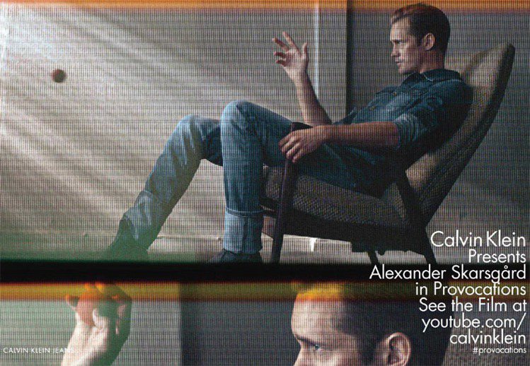 Calvin Klein Jeans本季改找演員Alexander Skarsgard入鏡廣告。圖／Calvin Klein Jeans提供