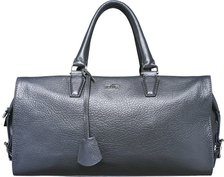 HOGAN鐵灰色皮革手提包，42,900元。圖／HOGAN提供