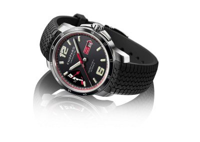 蕭邦Mille Miglia GTS動力儲存腕表，手動上鍊機芯，瑞士天文台認證，價格未定。圖／蕭邦提供