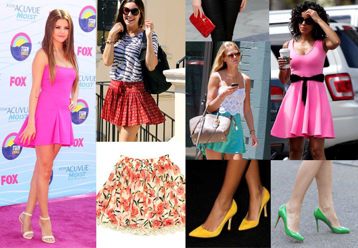 《辣妹過招》「Barbie Girl」風格短裙、粉紅系單品、細跟尖頭鞋、手拿包。圖／達志影像