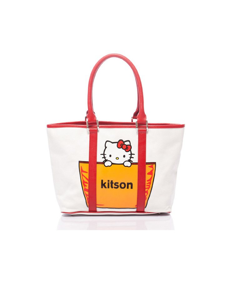 kitson x Hello Kitty -RED edition !聯名系列 - 白，NT$ 4,980。圖／kitson提供