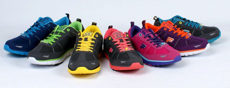 FILA推出FILA X3訓練跑鞋，強調輕盈與繽紛色彩。圖／FILA提供