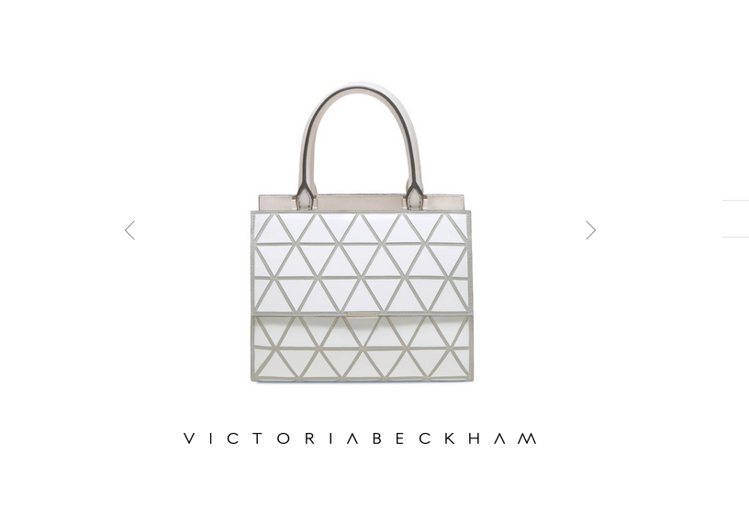 Victoria Beckham 2014 春夏幾何包帶來鑽石般高貴俐落的印象與冷調前衛感。圖／擷取自victoriabeckham.com