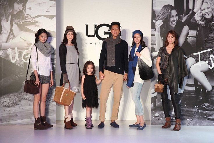 UGG發表秋冬新品，模特兒展示新款鞋。圖／UGG提供