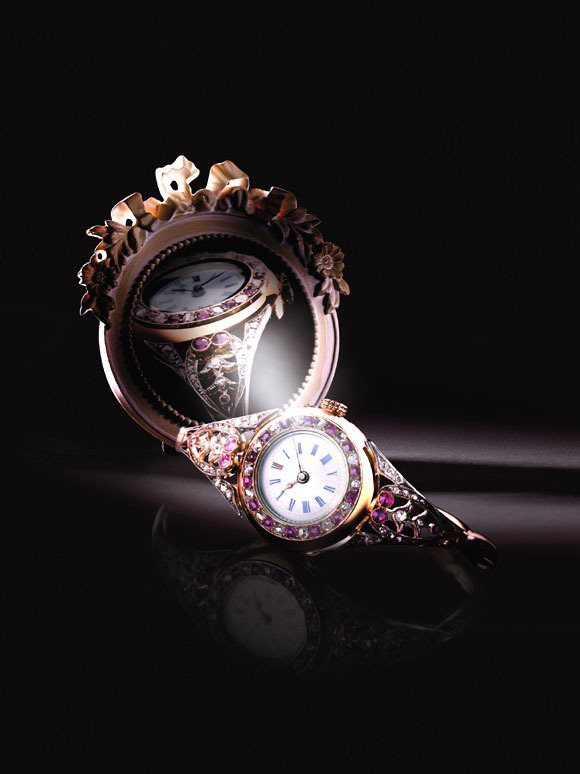 1900年的積家女士古董珠寶腕表Jaeger-LeCoultre。圖／積家表提供