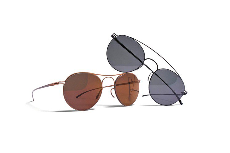 MYKITA與Maison Martin Margiela跨界合作，ESSENTIAL太陽眼鏡以極細金屬框呈現美感。圖／MYKITA提供