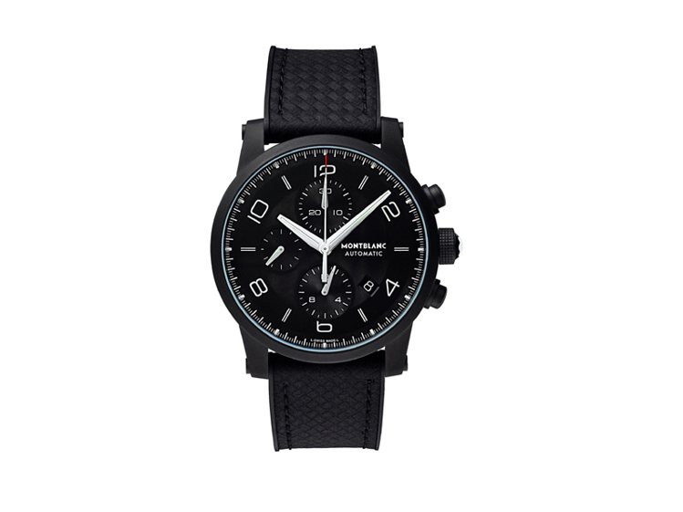 萬寶龍TimeWalker Extreme時光行者風尚系列DLC計時腕錶，NT8,600。圖／萬寶龍提供