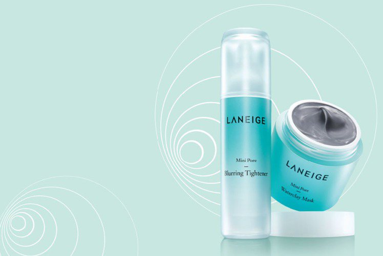 LANEIGE 蘭芝將在5月推出全新產品零毛孔柔焦系列－－精華乳及淨化水泥膜，透過毛孔緊縮科技，打造透亮自然美肌。圖／LANEIGE提供