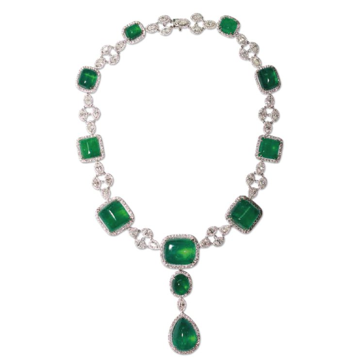 麗新祖母綠套鍊。綠色寶石可打開心輪。
圖／珠寶之星提供
