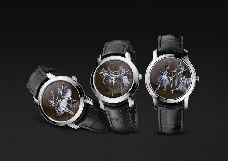 藝術大師Hommage à I' Art de la Danse系列腕錶
18K白金錶殼、錶盤、錶扣，錶盤繪製獨一無二的灰色裝飾畫及半透明高溫明火琺瑯彩繪，僅於全球專賣店販售。圖／珠寶之星