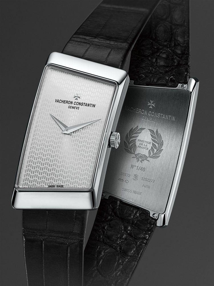 1972 Prestige白金腕錶，搭載手動上鍊機芯、18K白金錶
殼與錶扣、搭配鱷魚皮錶帶。圖／珠寶之星