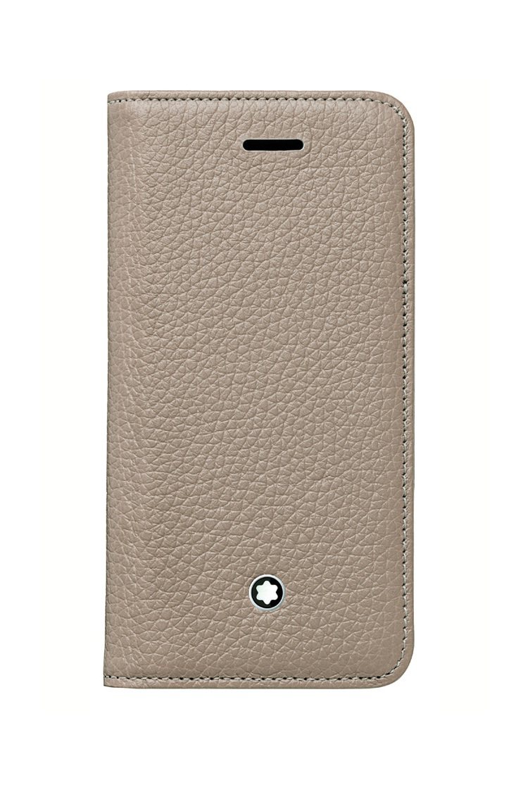 Meisterstuck大師傑作系列粒面軟皮米色智慧型手機保護套(iPhone5適用) ，7,000元。圖／萬寶龍提供