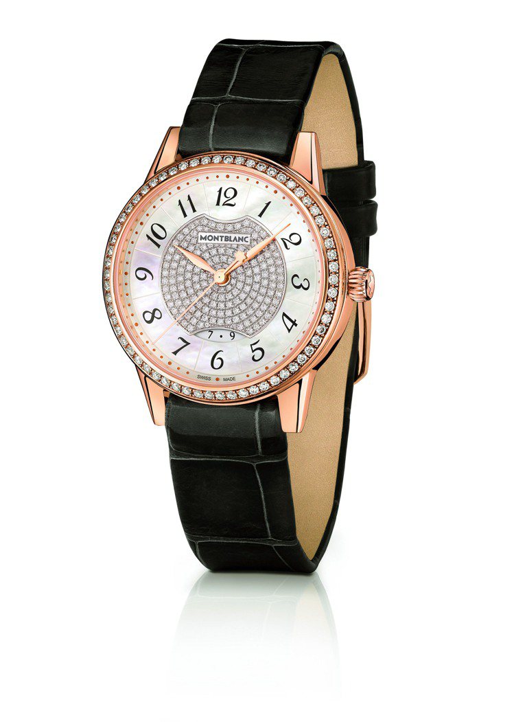 (桂綸鎂配戴款) 萬寶龍Bohéme寶曦系列自動女仕珠寶腕表，513,400元。圖／萬寶龍提供