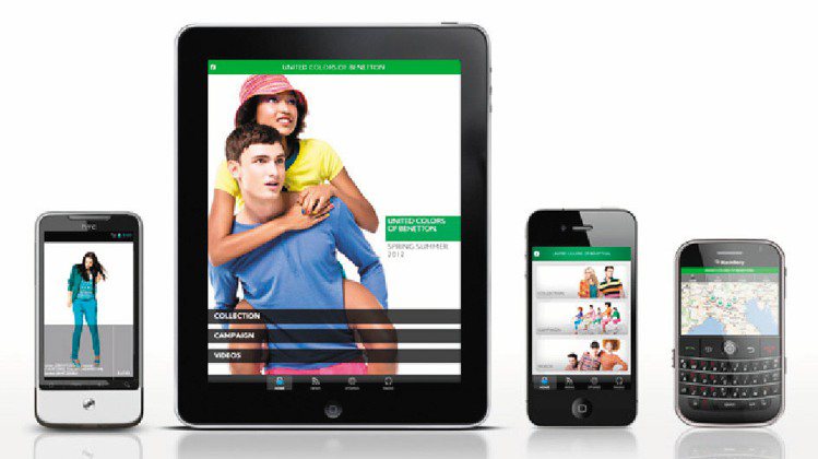 Benetton推出專屬APP程式，搶攻智慧型手機用戶。圖／Benetton提供