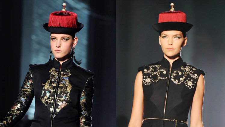 吳季剛同名品牌 Jason Wu 在2102年秋冬推出一系列帶著濃厚中國風的服飾，其中清朝的官帽最讓人驚豔。記者簡一夫／攝影