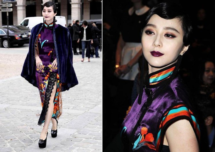 LV 2011 春夏可以說是中國風大爆發，從服飾配件甚至到妝髮，全都看得見集豔麗、神秘、詭異、迷人於一身的中國元素。圖／達志影像、LV提供