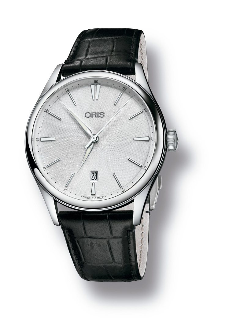 不鏽鋼表殼Arttelier日期腕表，46,000元。圖／Oris提供（搭在向經典取材）