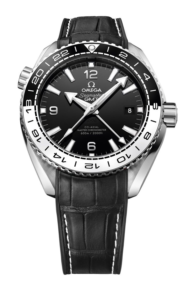 海馬Planet Ocean GMT腕表， 24萬7,300元。圖／OMEGA提供