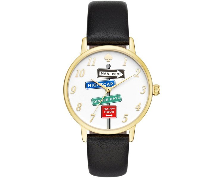 Kate Spade New York Metro系列沒時間問路計時腕表，8,000元。圖／Fossil提供（繽紛表面藏心機）