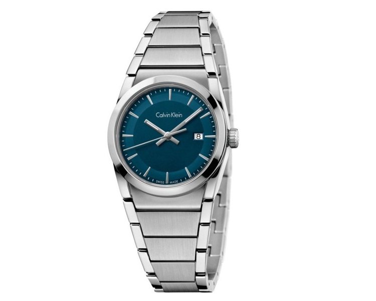 Calvin Klein step系列腕表， 9,100元。圖／calvin klein watches + jewelry提供（藍色表情不憂鬱）