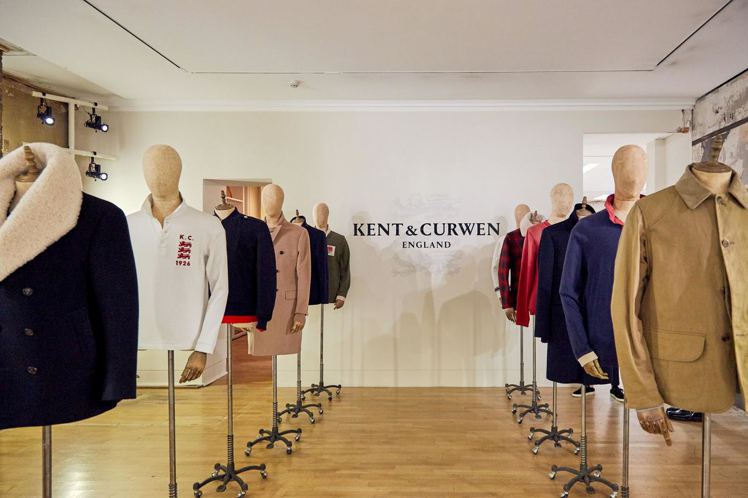 貝克漢與Kent & Curwen創意總監Daniel Kearns 聯手，打造熟男品味系列服飾。圖／Kent & Curwen提供