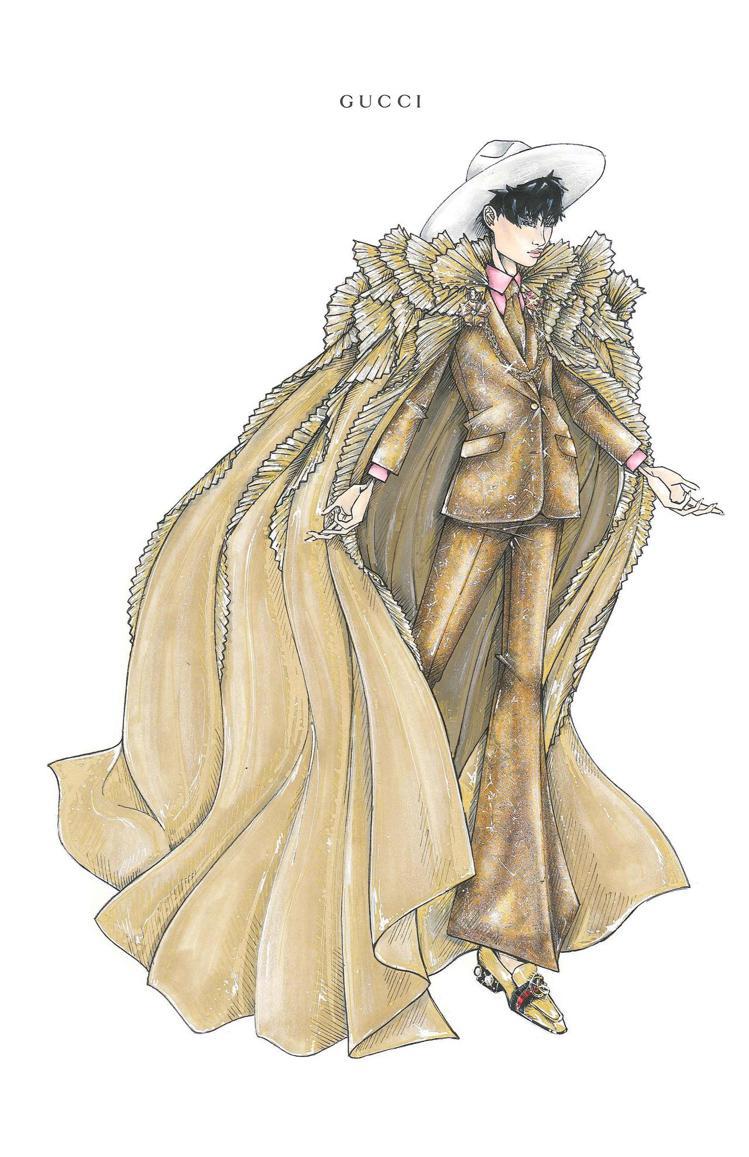 李宇春是Gucci亞太區腕表珠寶品牌大使，演唱會服裝自然由品牌為她量身訂製。圖／Gucci提供