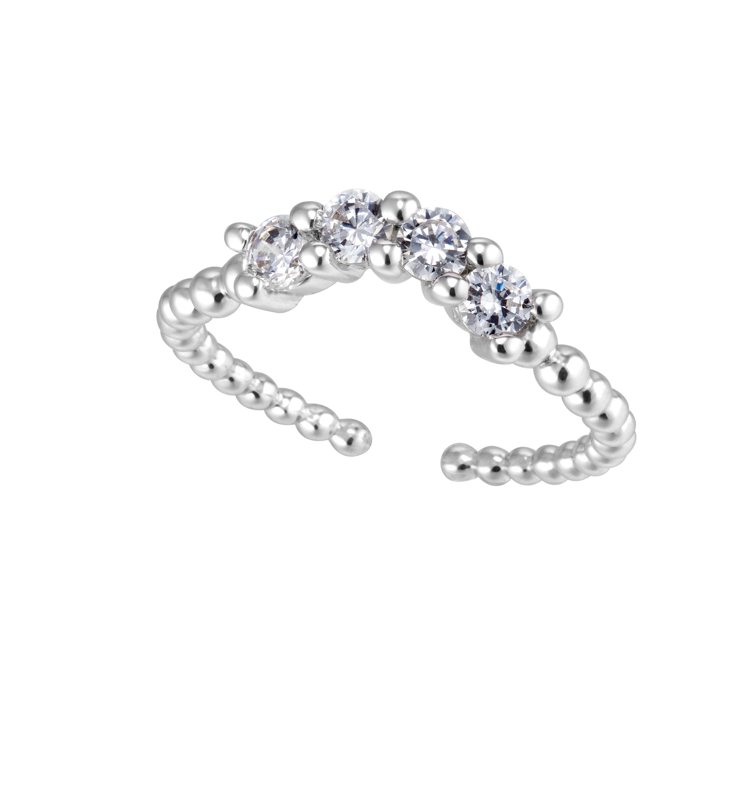 Minimal迷你戒指系列Crown晶鑽尾戒，4,000元。圖／ARTE提供