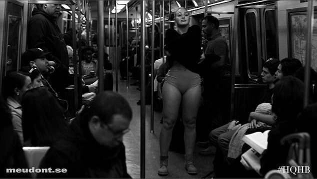 伊絲卡拉為引起眾人對女性身材的重視，在紐約地鐵發表演說。圖／擷自youtube